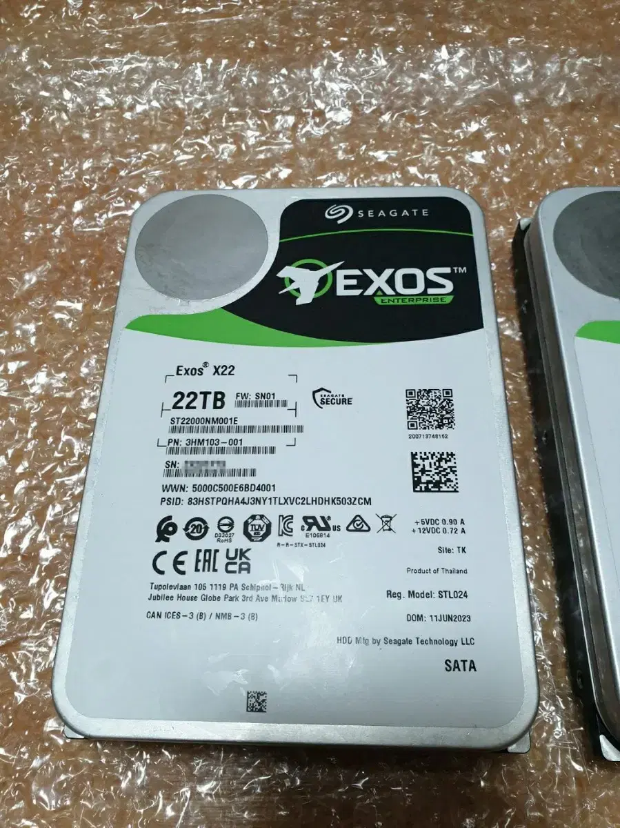 씨게이트-EXOS X22(22TB)/HDD~팝니다